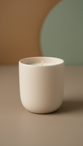 Ceramic Candle In Sand Glaze